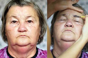 Внучка сделала макияж для своей 70-летней бабушки